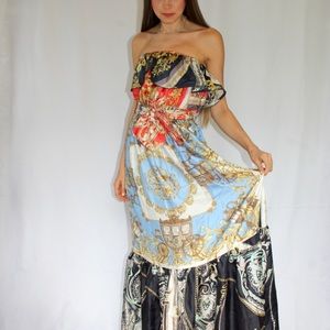 Juicy Couture Maxi Silk Dress Varying Prints